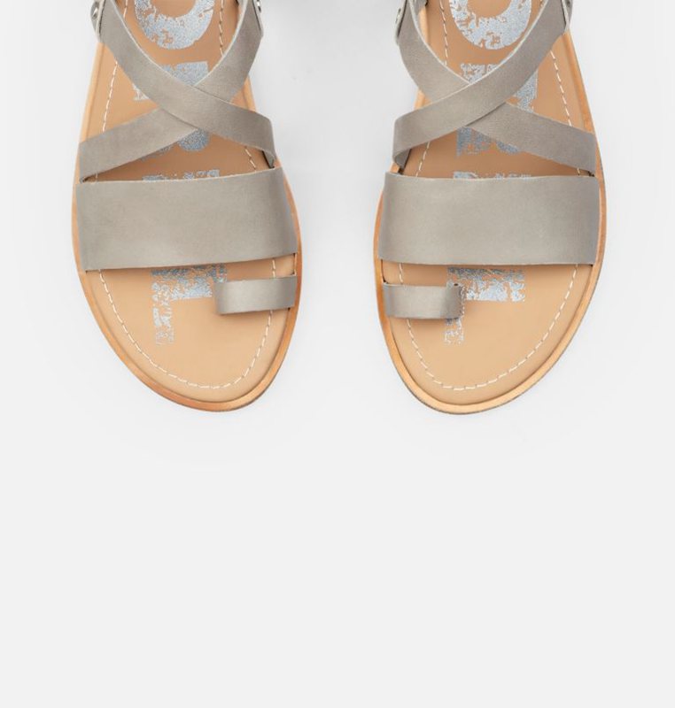 Sorel Dam Sandaler Grå - Ella™ Criss Cross Flat - CSP-317594